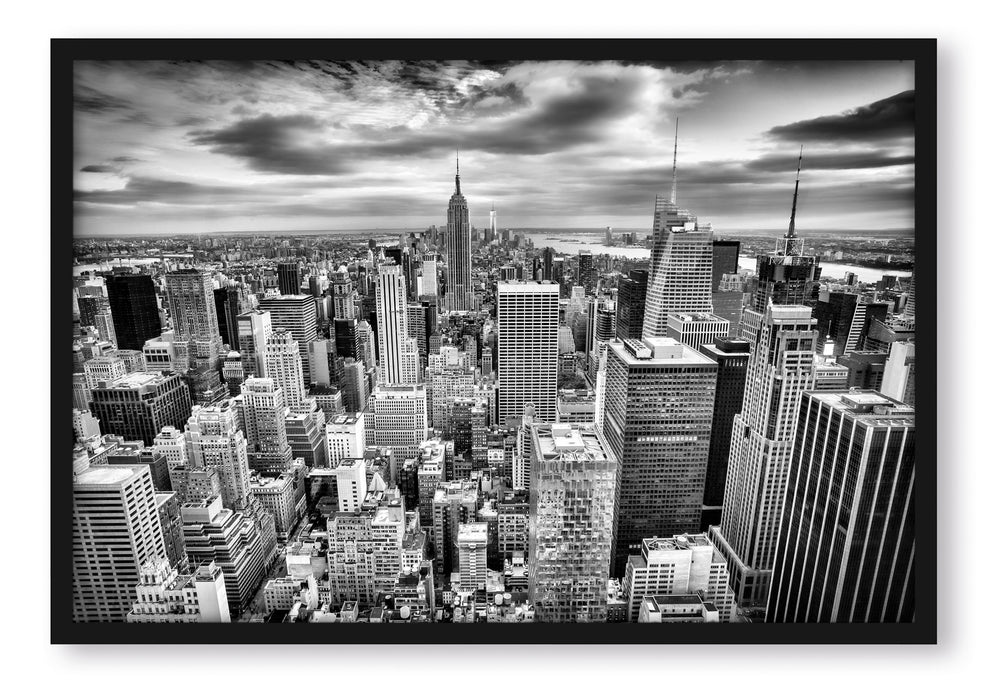 Skyline von New York, Poster mit Bilderrahmen