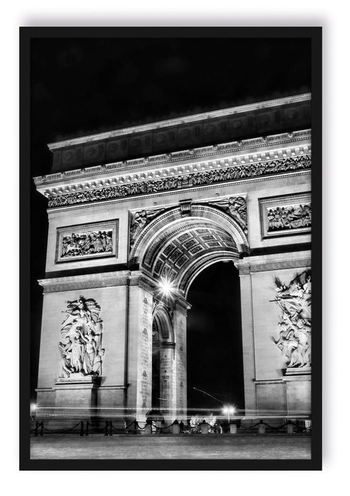 Dark Triumphbogen bei Nacht, Poster mit Bilderrahmen