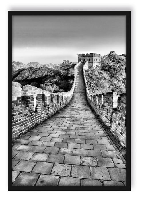 chinesische Mauer, Poster mit Bilderrahmen