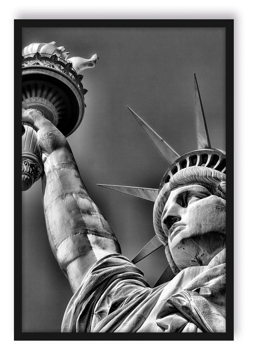 Pixxprint Freiheitsstatue in New York, Poster mit Bilderrahmen