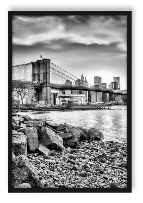 Brooklyn Bridge, Poster mit Bilderrahmen