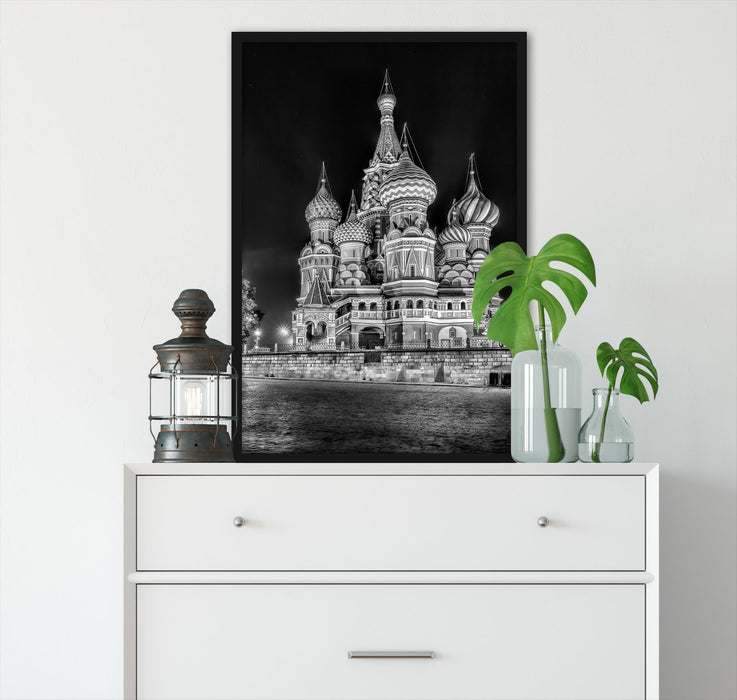 Basilius Kathedrale in Moskau, Poster mit Bilderrahmen