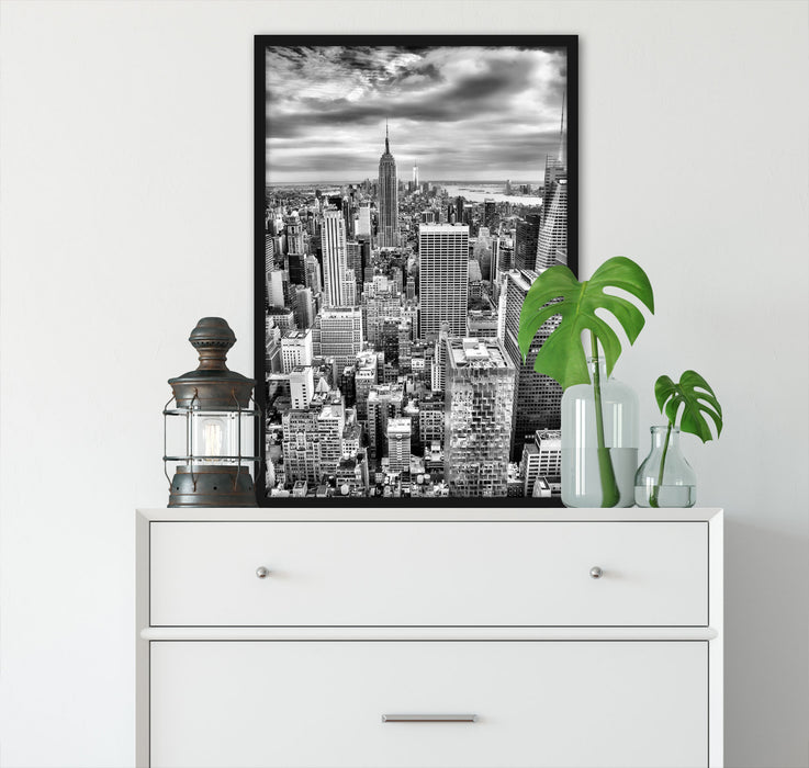 Skyline von New York, Poster mit Bilderrahmen