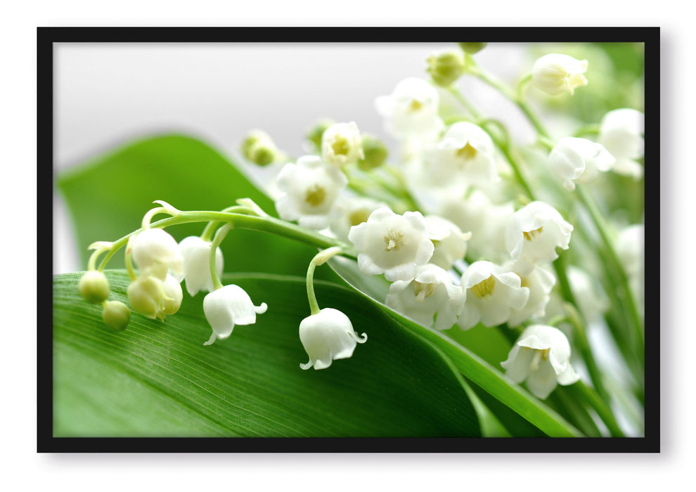 Pixxprint Maiglöckchen Ostern, Poster mit Bilderrahmen