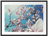 Zarte Rosa Magnolie Blüten Passepartout 80x60