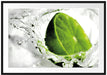 Limette fällt in Wasser Passepartout 100x70