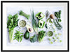 Grüne Gemüse Obst Vielfalt Passepartout 80x60