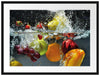 Früchte fallen ins Wasser Passepartout 80x60