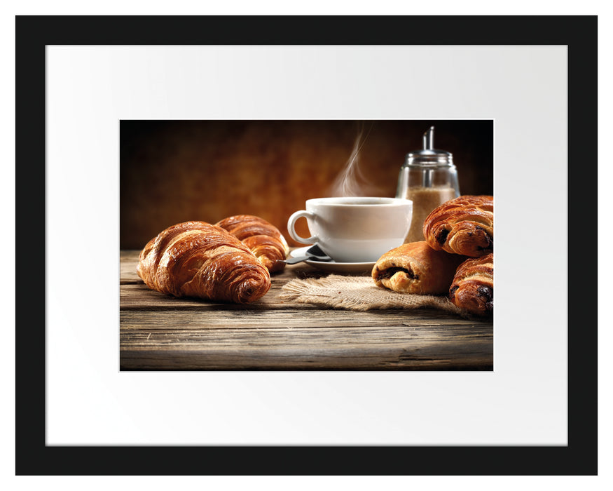 Croissant zum Kaffee Passepartout 38x30