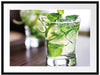 Cocktail mit Pfefferminz Passepartout 80x60