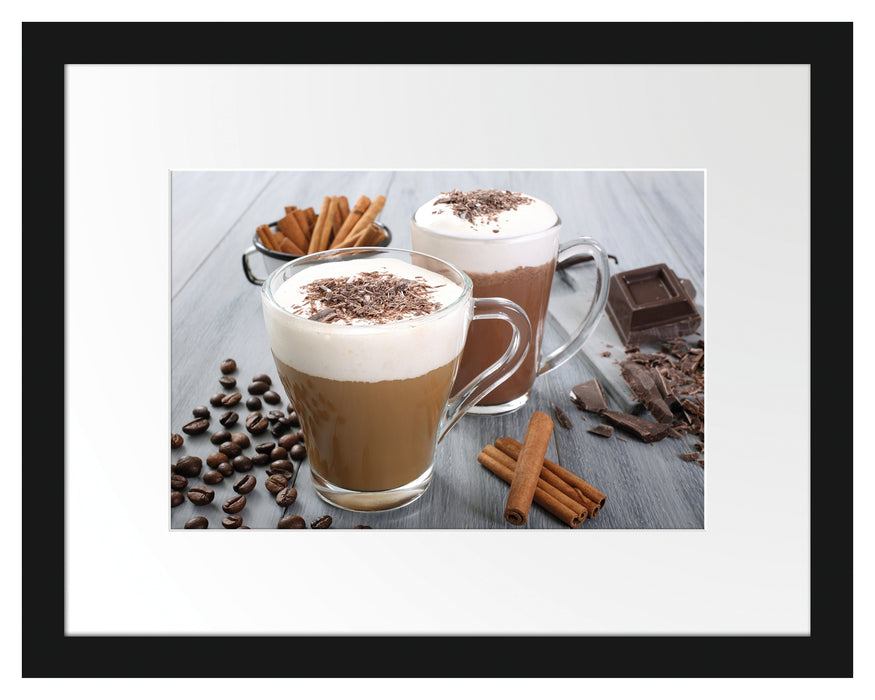 Schokolade und Kaffee Passepartout 38x30