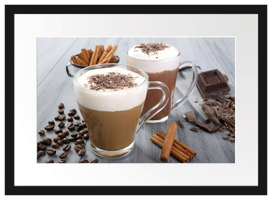 Schokolade und Kaffee Passepartout 55x40
