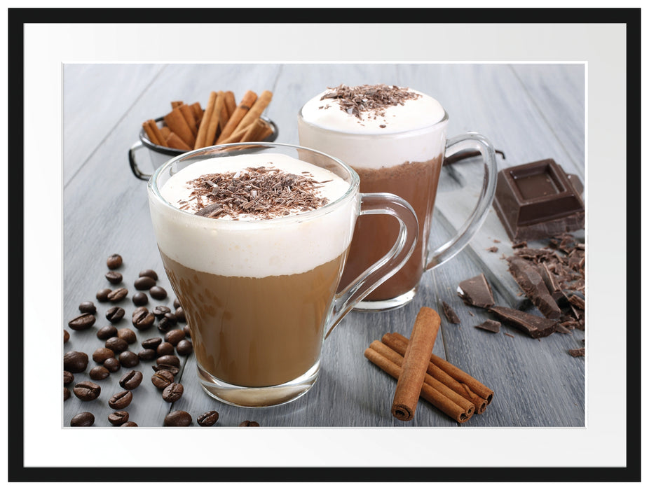 Schokolade und Kaffee Passepartout 80x60