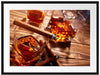 Edler Whiskey mit Zigarre Passepartout 80x60