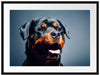 Treuer Rottweiler Passepartout 80x60