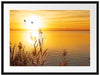 Sonnenuntergang am See Passepartout 80x60