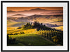 Wunderschöne Toskana Landschaft Passepartout 80x60