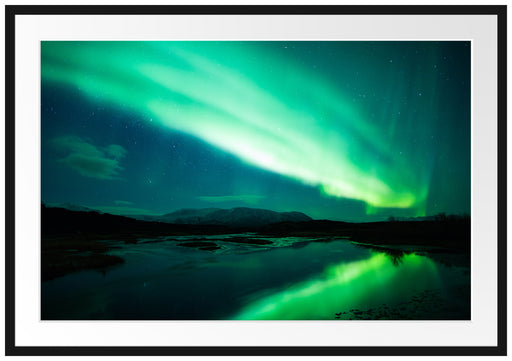 Polarlichter in Skandinavien Passepartout 100x70