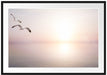 Möwen am Meer bei Sonnenaufgang Passepartout 100x70