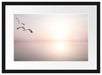Möwen am Meer bei Sonnenaufgang Passepartout 55x40