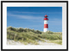 Leuchtturm hinter Dünen Passepartout 80x60