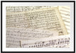 Stilvolle alte Notenblätter Passepartout 100x70
