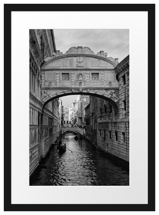 Romantischer Kanal in Venedig Passepartout 55x40