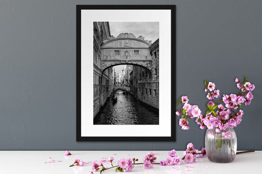 Romantischer Kanal in Venedig Passepartout Wohnzimmer