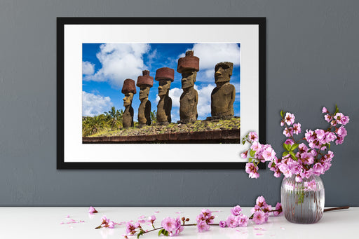 Moai Statuen Osterinseln Passepartout Wohnzimmer