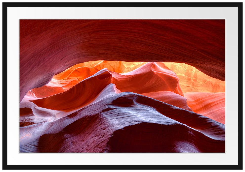 Pixxprint Antelope Canyon Arizona, im Galerie-Passepartout Bilderrahmen