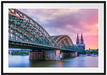 Hohenzollernbrücke in Köln Passepartout 100x70
