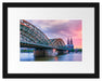 Hohenzollernbrücke in Köln Passepartout 38x30