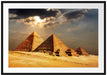 Pyramiden von Gizeh im Sonnenlicht Passepartout 100x70