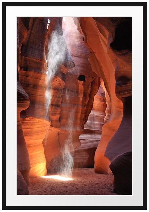 Pixxprint Sand Antelope Canyon, im Galerie-Passepartout Bilderrahmen