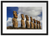 Moai Statuen auf den Osterinseln Passepartout 55x40