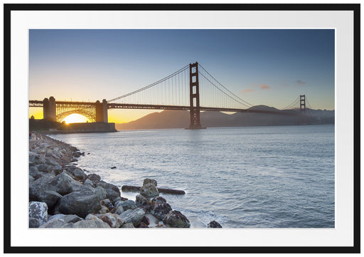 Imposante Golden Gate Bridge Passepartout 100x70