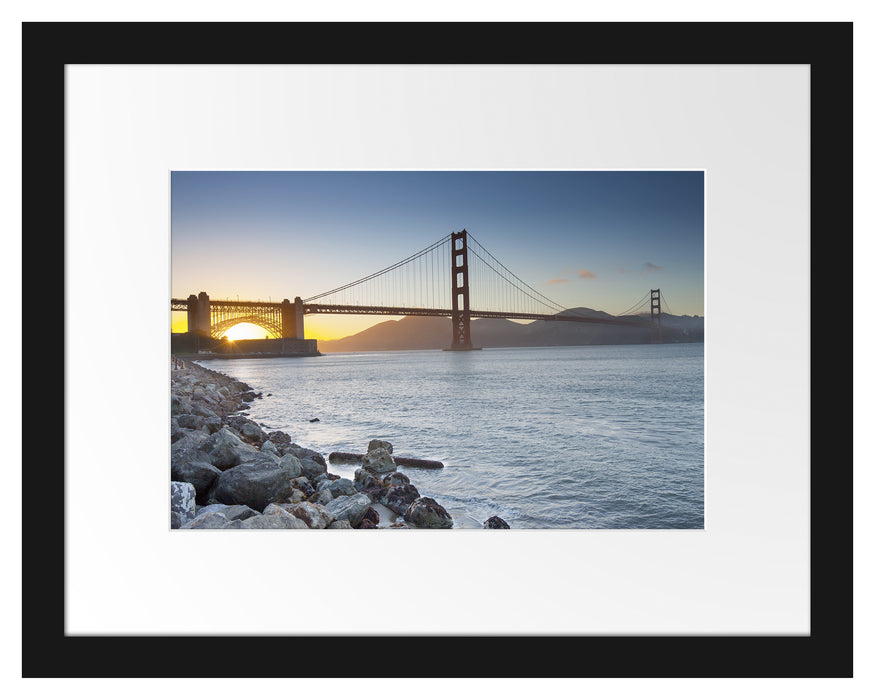 Imposante Golden Gate Bridge Passepartout 38x30