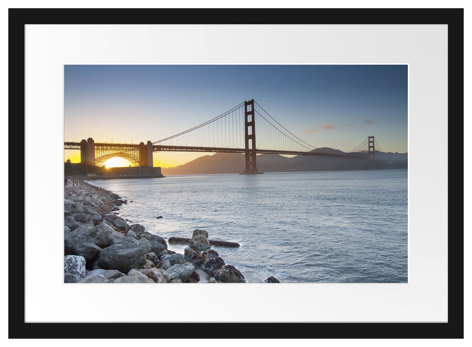 Imposante Golden Gate Bridge Passepartout 55x40