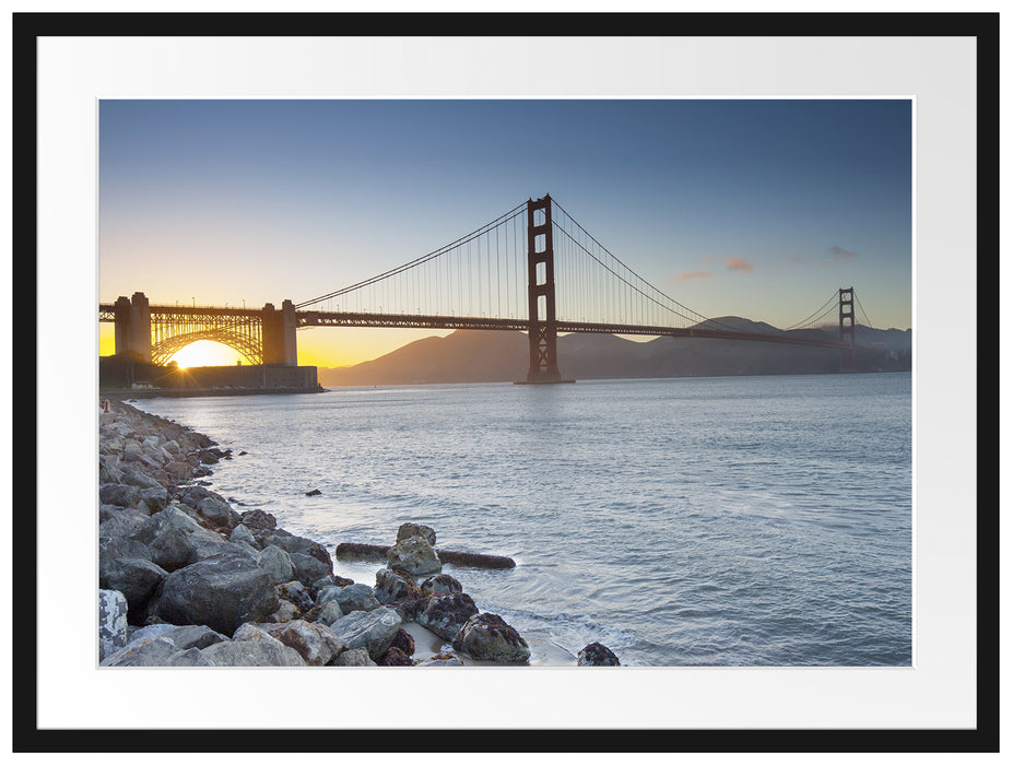 Imposante Golden Gate Bridge Passepartout 80x60