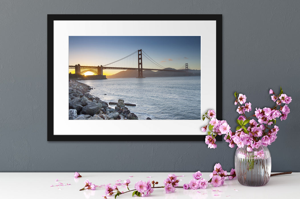 Imposante Golden Gate Bridge Passepartout Wohnzimmer