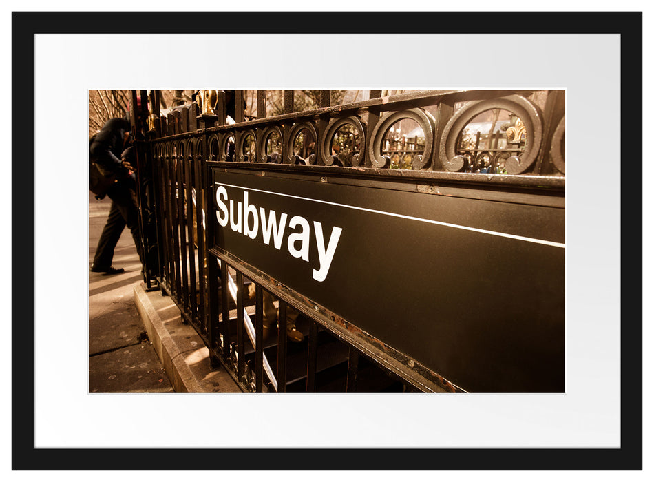 U-Bahn Subway London Passepartout 55x40