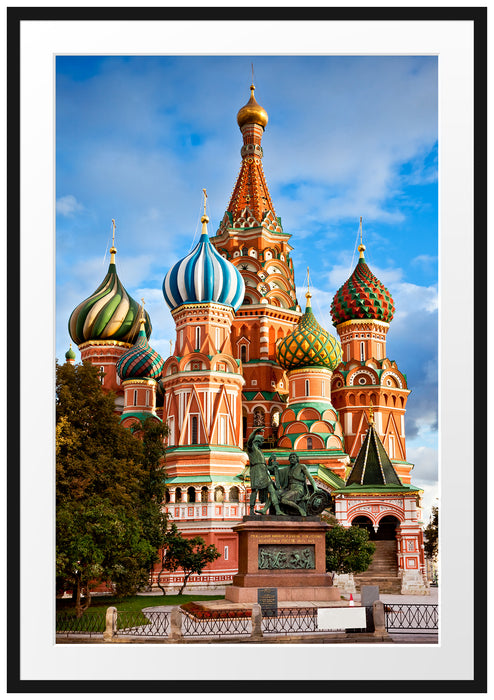 Pixxprint Basilica in St. Petersburg, im Galerie-Passepartout Bilderrahmen