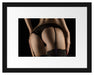 Frauen Po mit Strapsen Passepartout 38x30