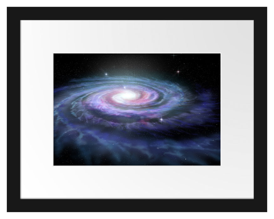 Sternenwirbel Galaxie Passepartout 38x30
