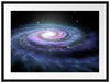 Sternenwirbel Galaxie Passepartout 80x60