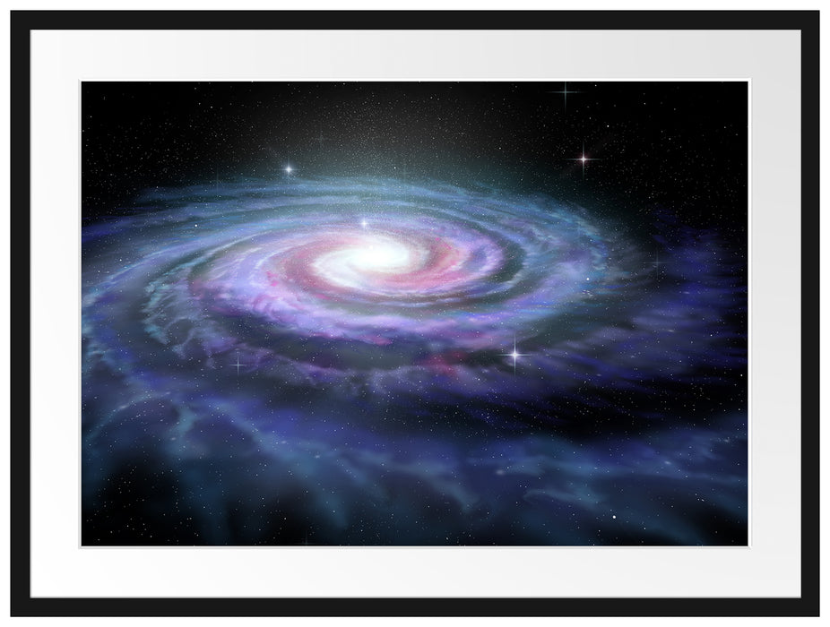Sternenwirbel Galaxie Passepartout 80x60