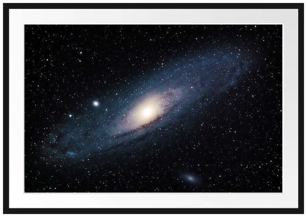 Pixxprint Sonnen im Weltall, im Galerie-Passepartout Bilderrahmen