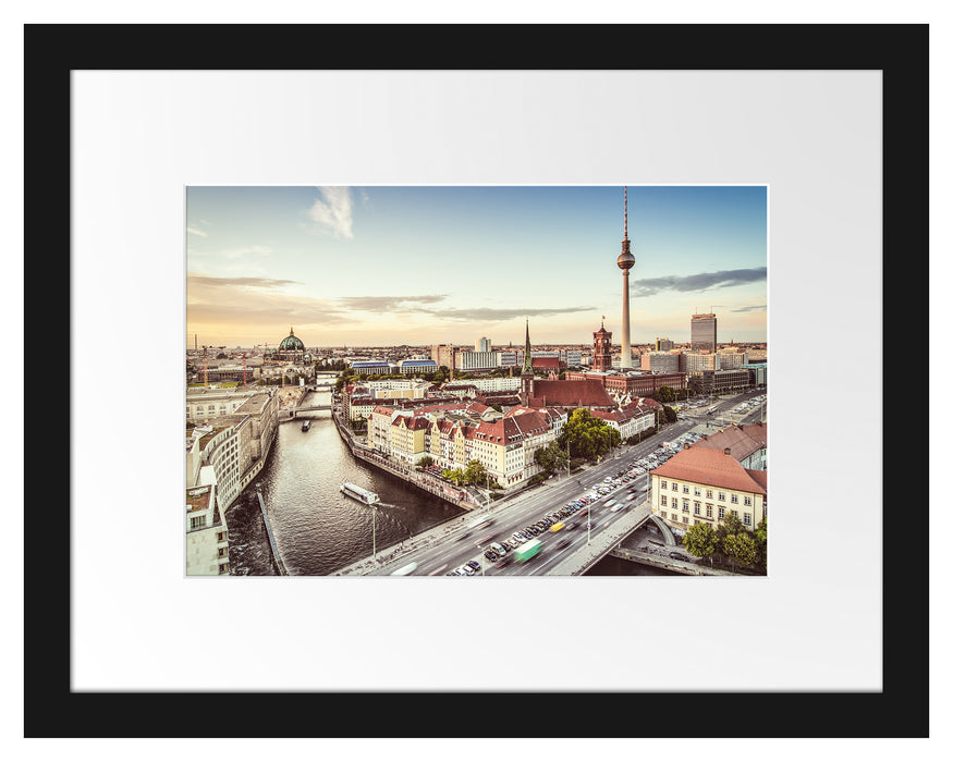 Skyline von Berlin Passepartout 38x30