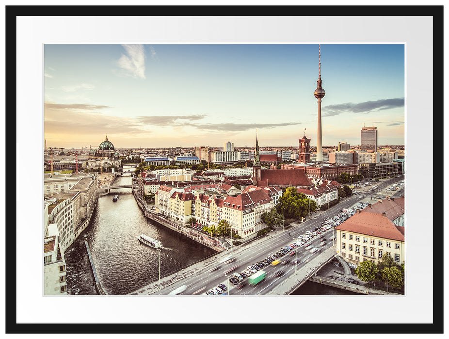 Skyline von Berlin Passepartout 80x60