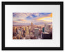 Skyline New York Sonnenuntergang Passepartout 38x30